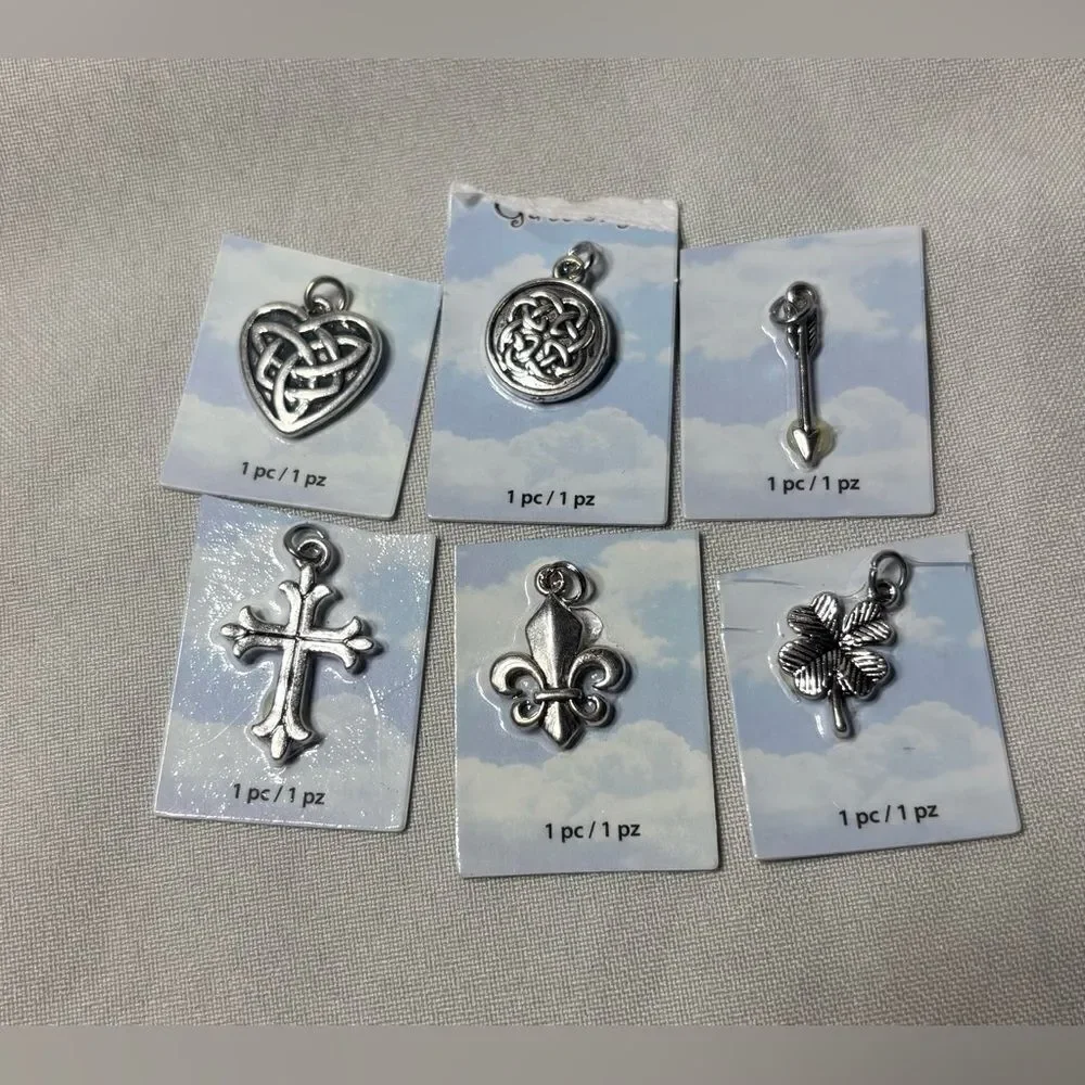 6 New Halcraft Charm Gallery Pendant Jewelry Making Charms